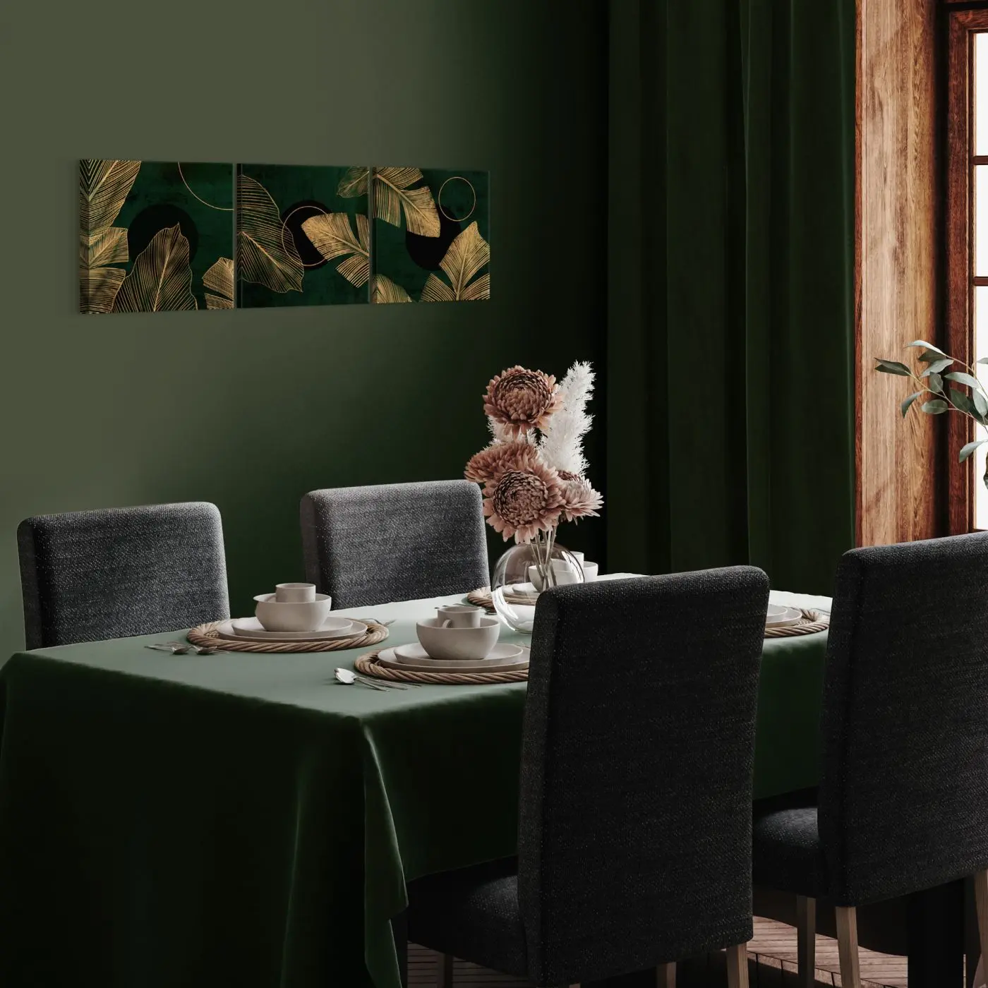 Bild Set Green & Gold