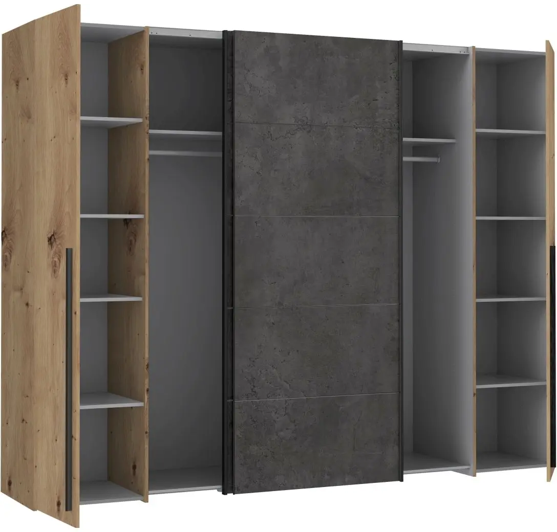 Dreh-Schwebetürenschrank Narago 4-türig 