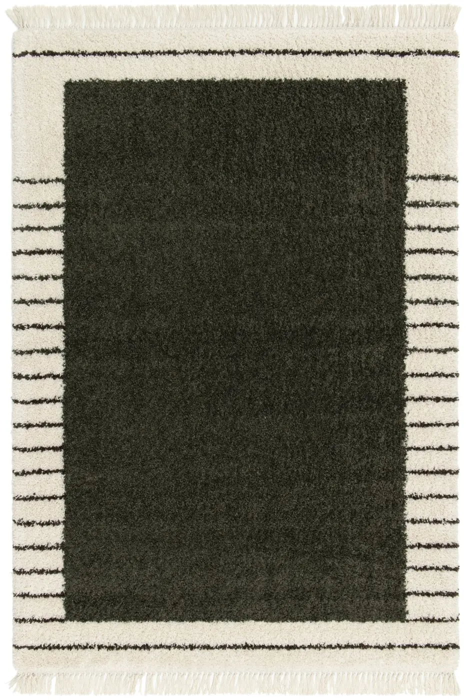 Teppich Bedouin 160 x 230 cm weiß/schwarz