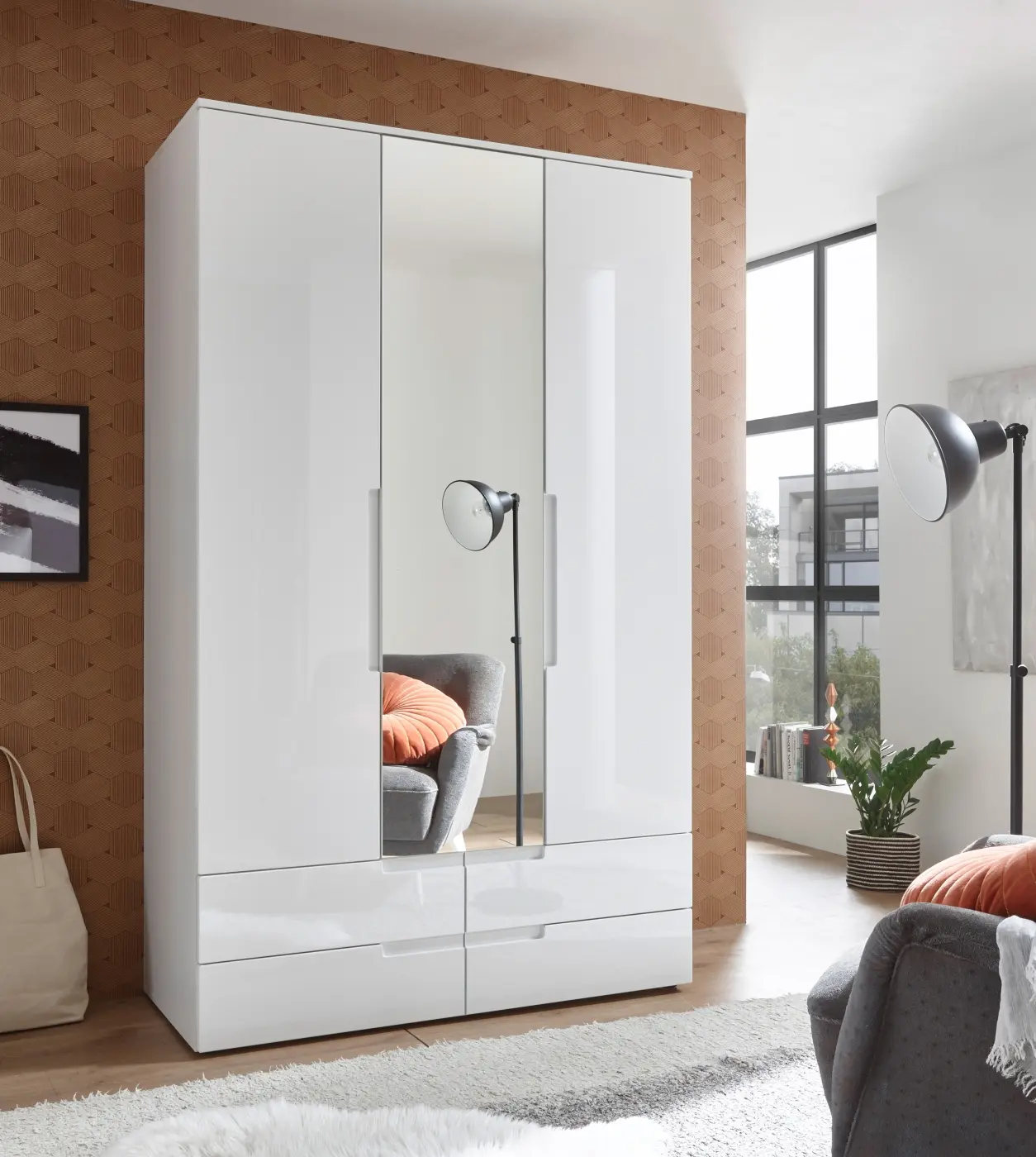 Drehtürenschrank Spice 3-türig weiß