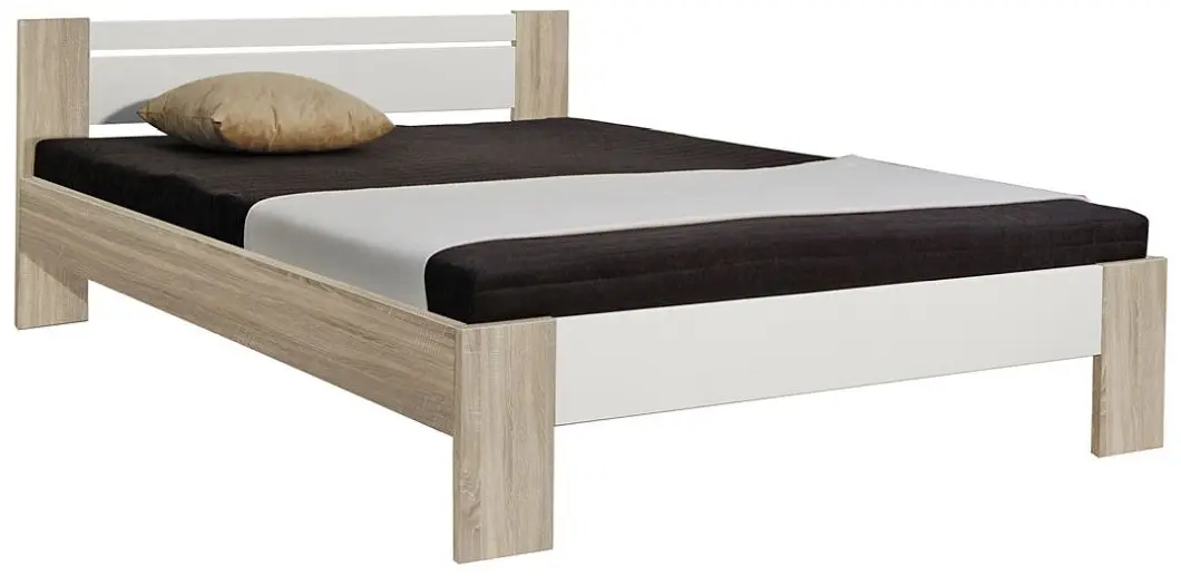 Futonbett Vega 140 x 200 cm Sonoma Eiche/weiß