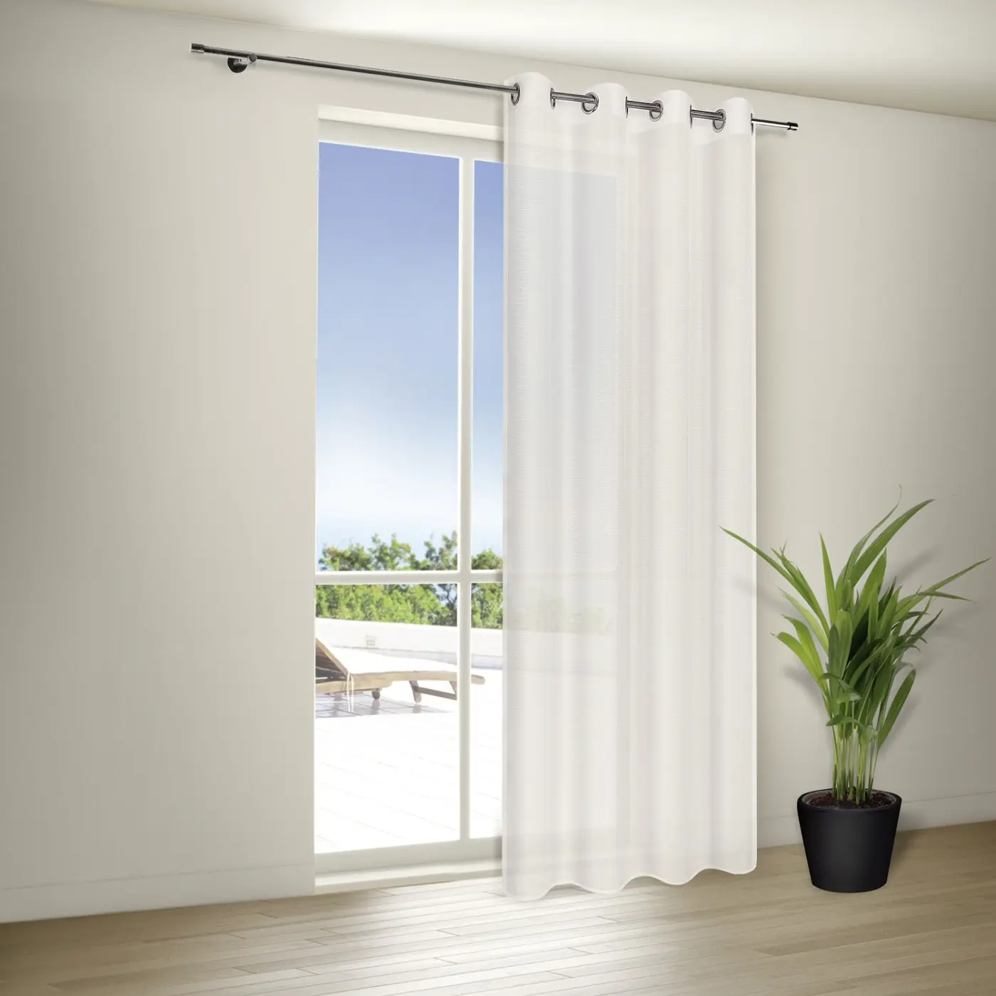 Ösenschal 140 x 235 cm natur