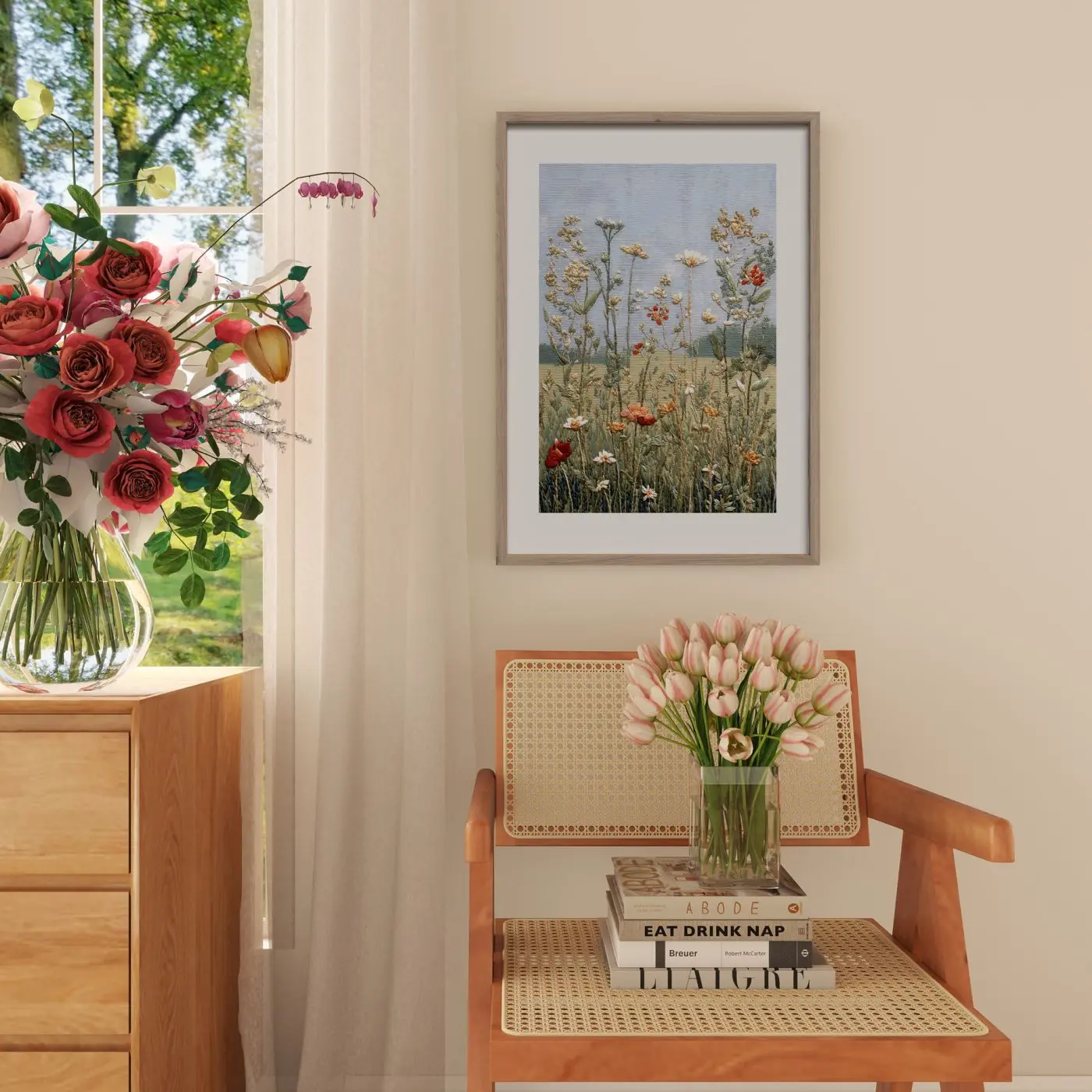 Bild gerahmt Wild Meadow 50 x 70 cm