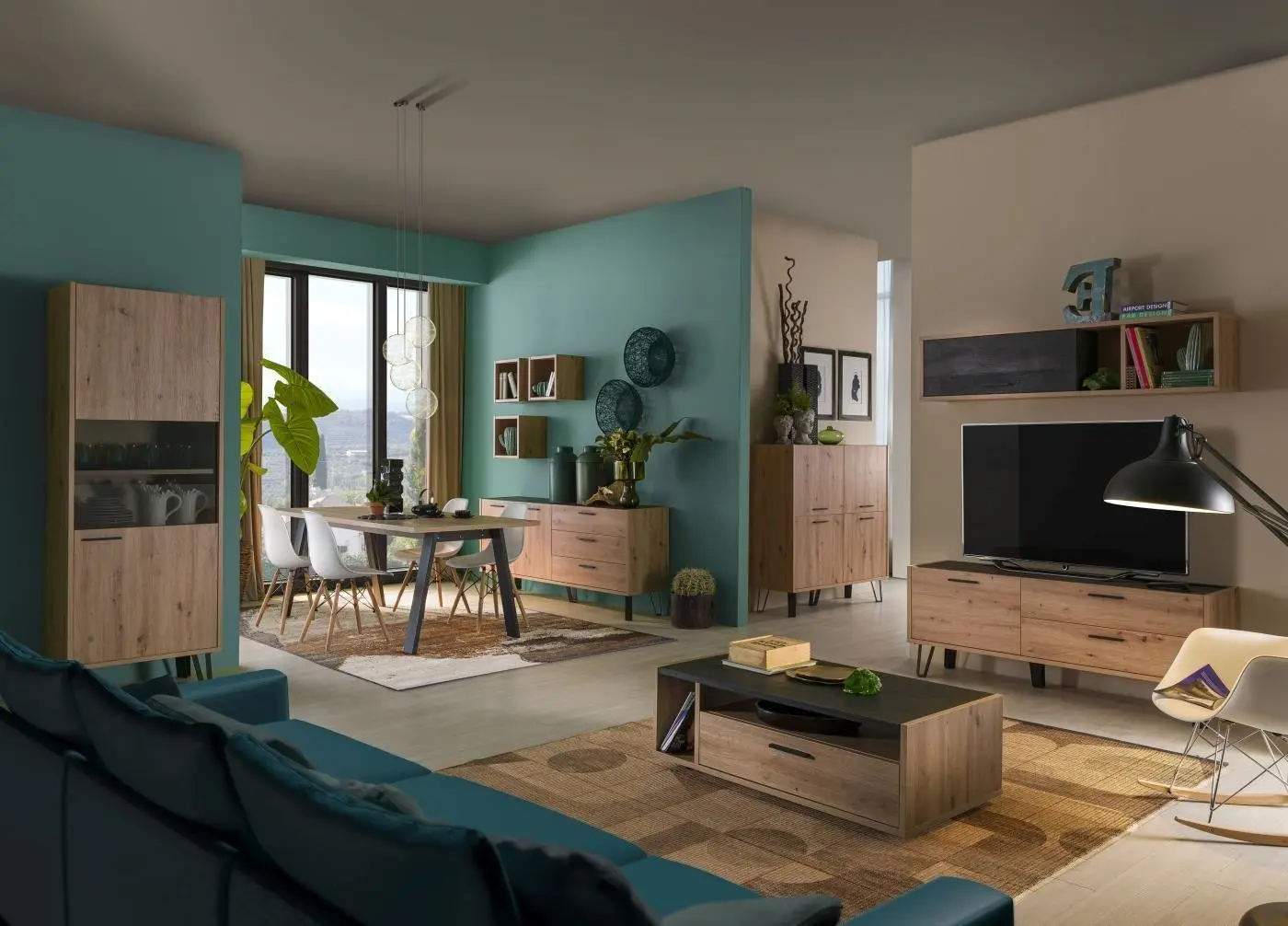 Couchtisch Vitruvia Artisan Eiche/Black Chalet 