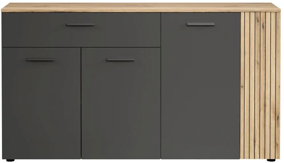 Sideboard Esteban anthrazit / Evoke Eiche Sideboard Esteban anthrazit Melamin