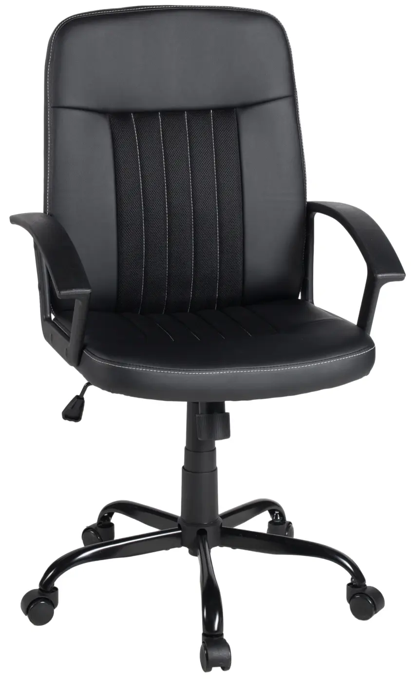 Drehstuhl Joos Kunstleder /Netzstoff schwarz