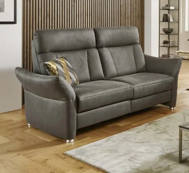 2,5-Sitzer couchliebe. PP-PF24014 anthrazit mit Zusatzfunktionen