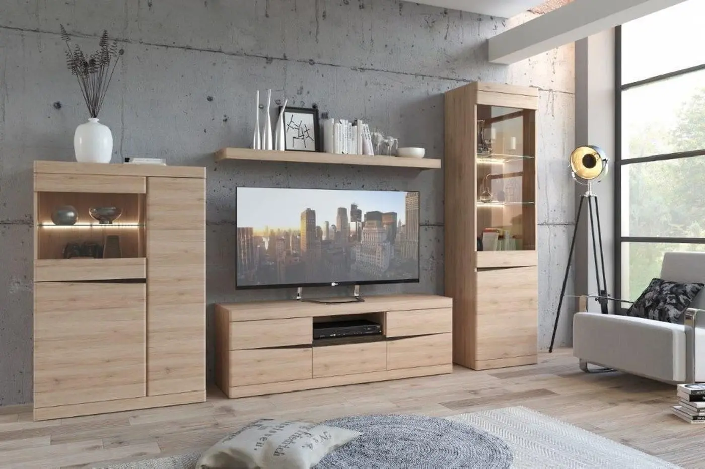 Highboard Summer San Remo Eiche hell 