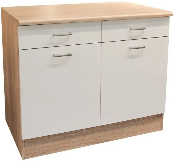 Unterschrank Andy 100 cm Sonoma Eiche/weiß