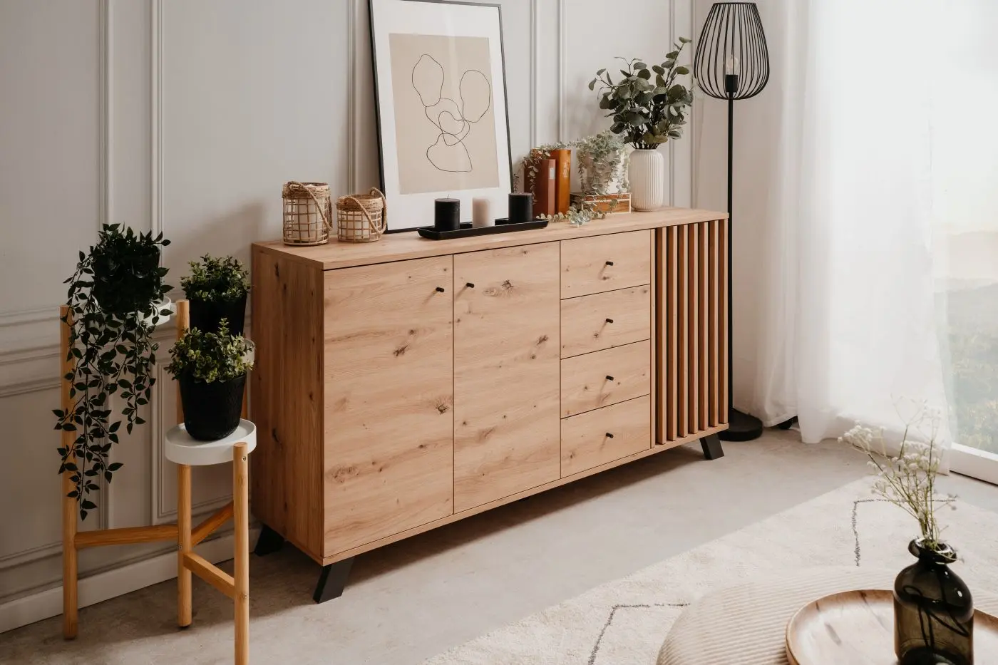 Sideboard Medan Artisan Eiche/anthrazit