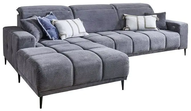 Wohnlandschaft Livorno Cord grau