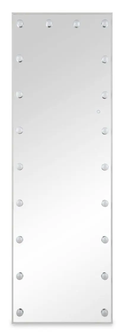 Stand-/Wandspiegel Lorina weiß LED-Beleuchtung