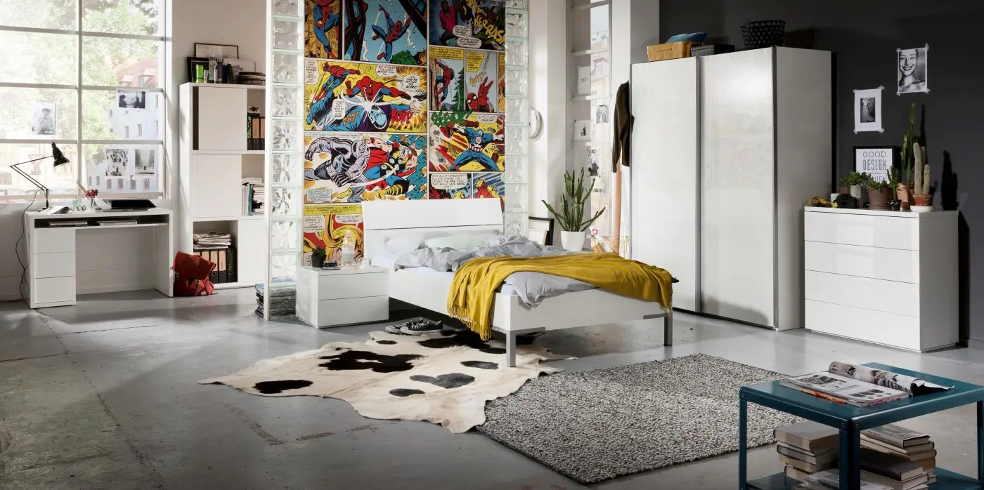 Bett Gran Pivilegio 120 x 200 cm weiß Hochglanz