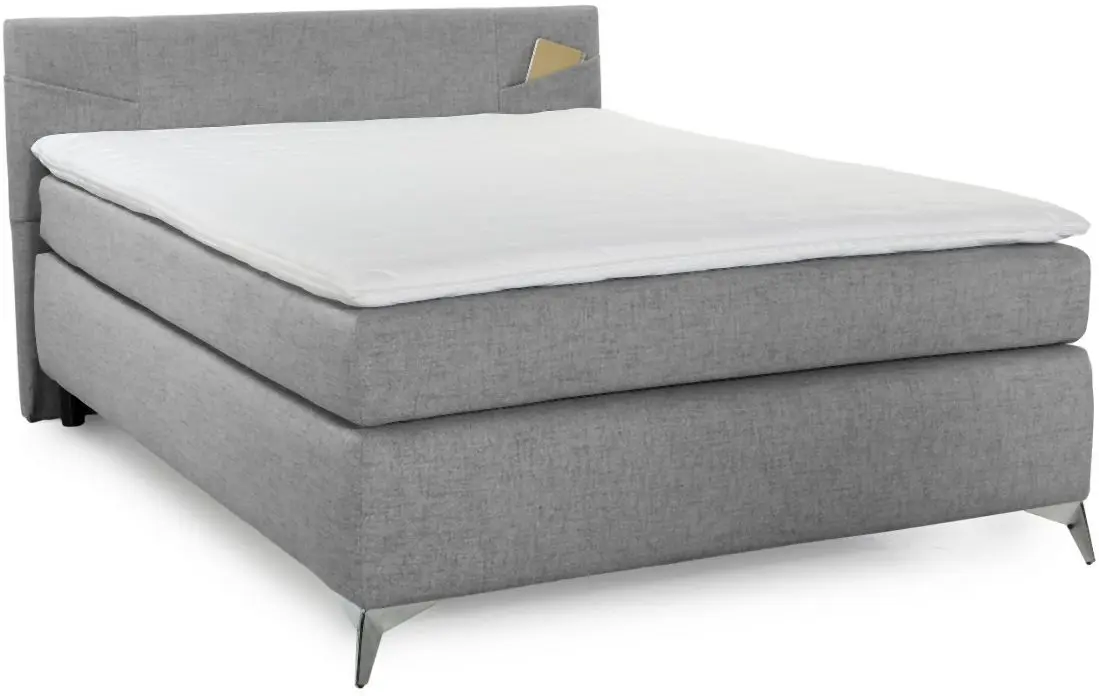 Boxspringbett Nora 140 x 200 cm grau