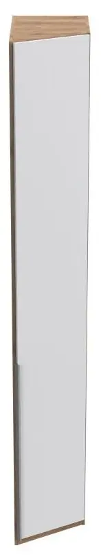 Schrägschrank New York weiß/Plankeneiche