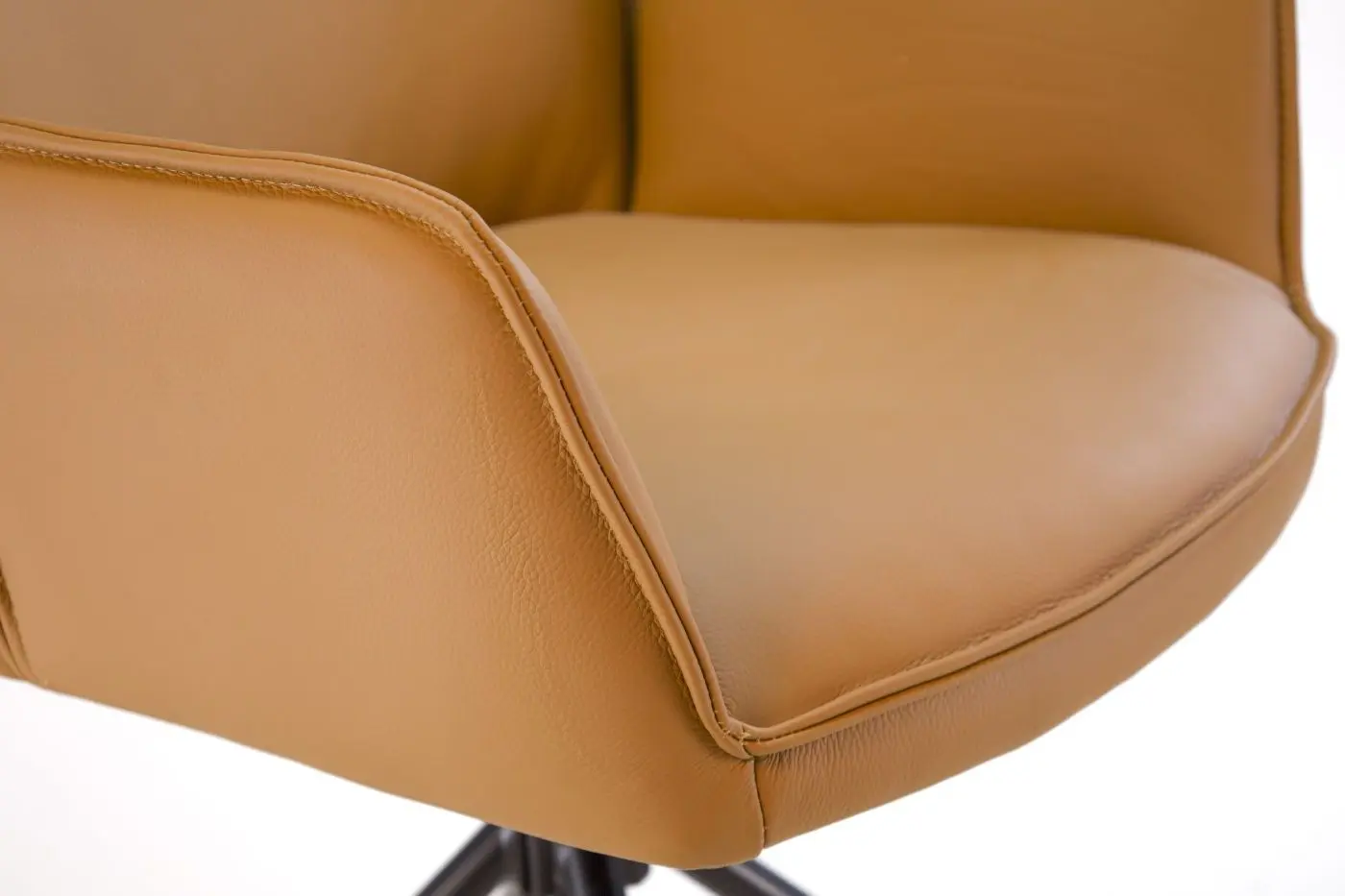 Armlehnstuhl Covelo Leder cognac drehbar