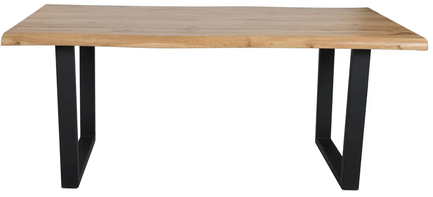 Esstisch Thea 180 x 90 cm Wildeiche Nachbildung mit Baumkantenoptik