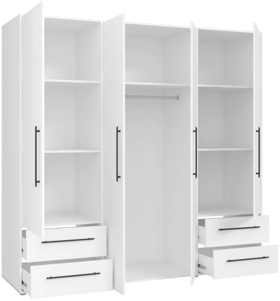 Drehtürenschrank Mokkaris 4-türig weiß