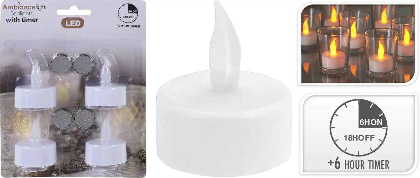 LED Teelicht 4er Set