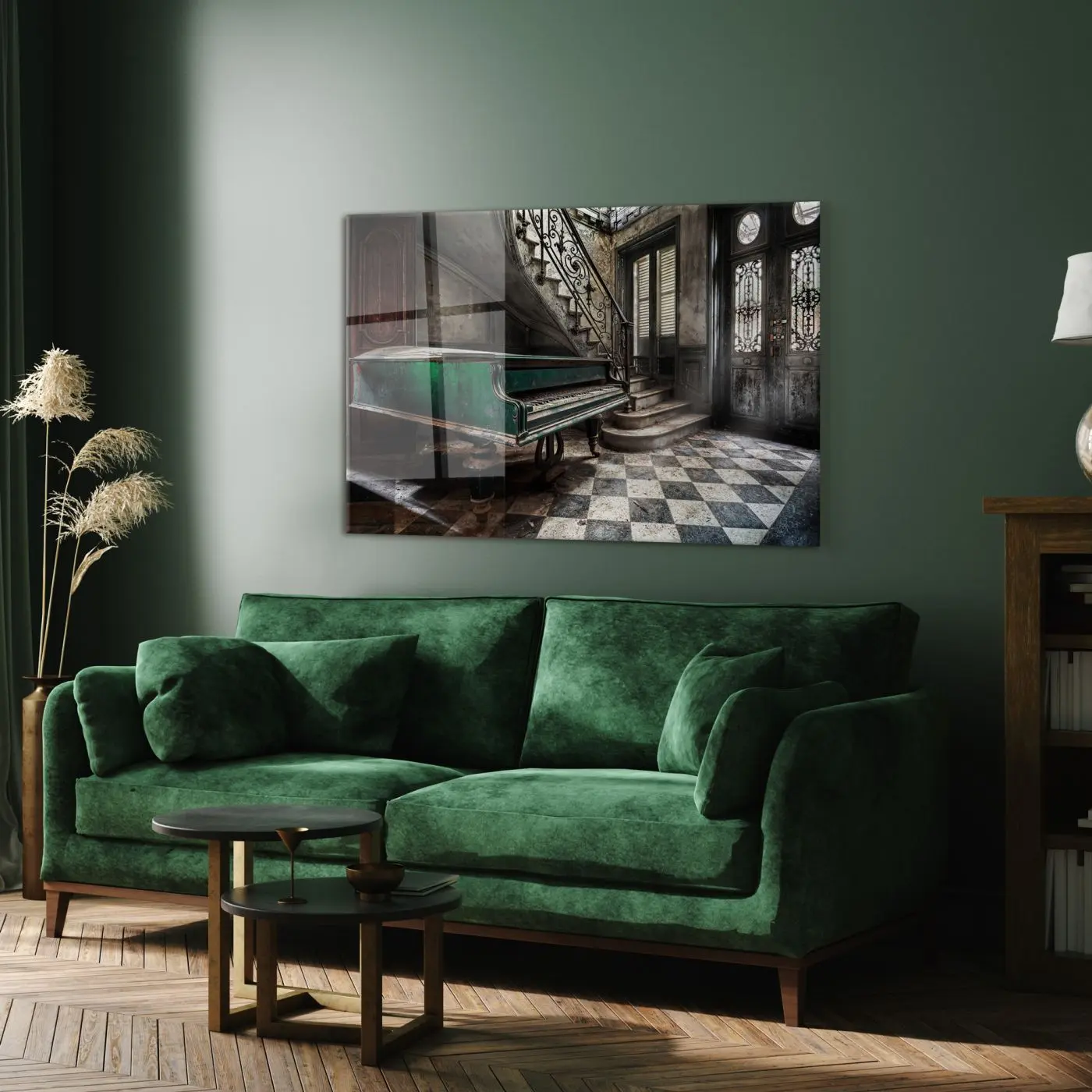 Glasbild Piano 80 x 120 cm