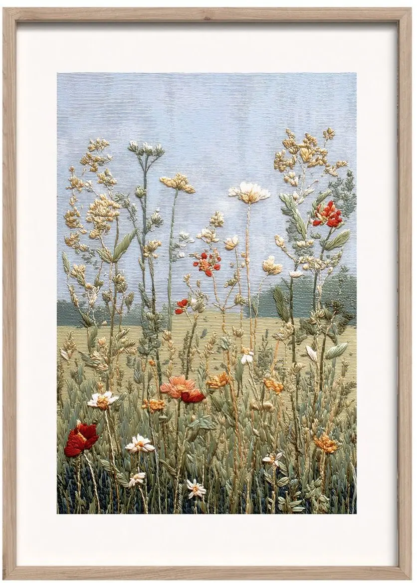 Bild gerahmt Wild Meadow 50 x 70 cm