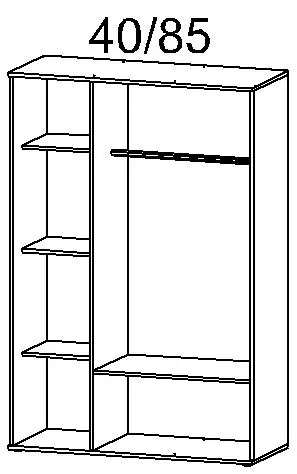Drehtürenschrank Rasant-Extra 3-türig weiß