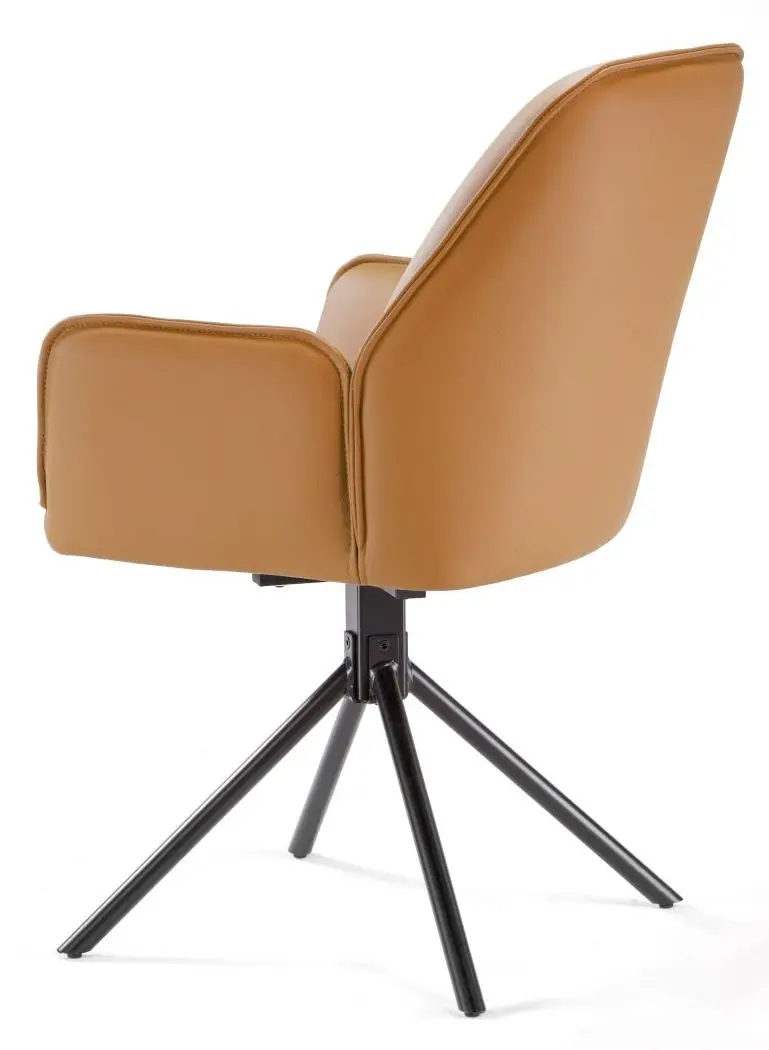 Armlehnstuhl Covelo Leder cognac drehbar