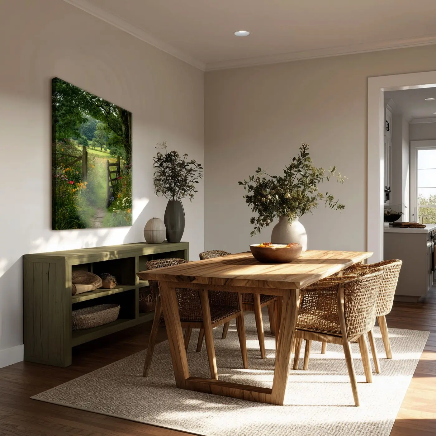 Leinwandbild Garden Gate 60 x 80 cm