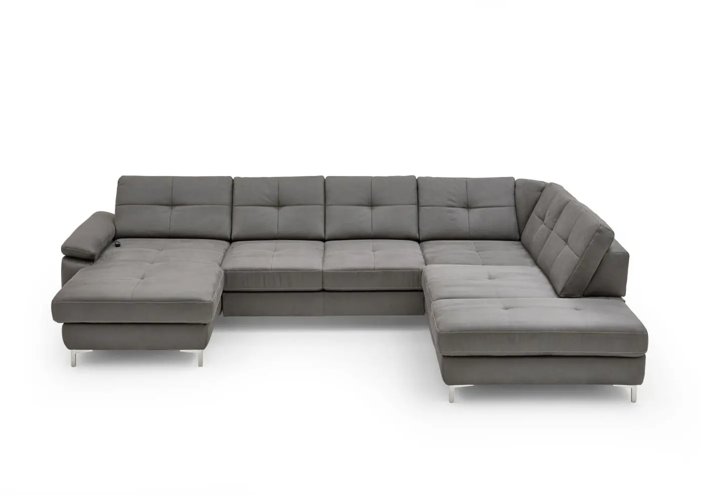 Wohnlandschaft couchliebe. LS23 Bars geprägter Microfaser steel Basismodell Wohnlandschaft LS23 Bars geprägter Microfaser steel Basismodell couchliebe.