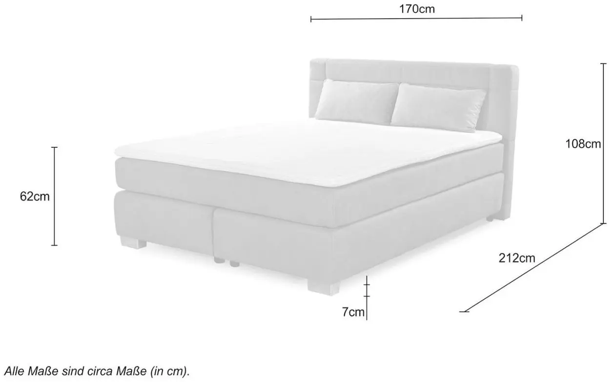 Boxspringbett Romana 160 x 200 cm dunkelbraun Boxspringbett Romana 160 x 200 cm dunkelbraun
