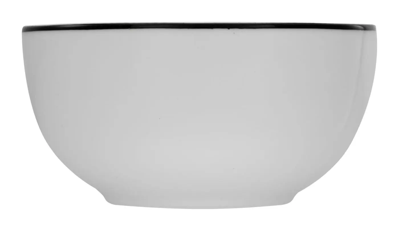 Müslischale 14 cm weiß / schwarz 