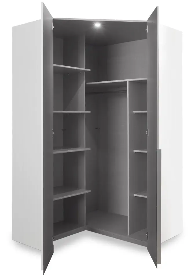 Eckschrank New York 2-türig weiß