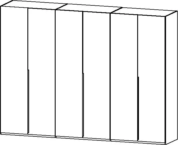 Drehtürenschrank Montclar 6-türig weiß matt