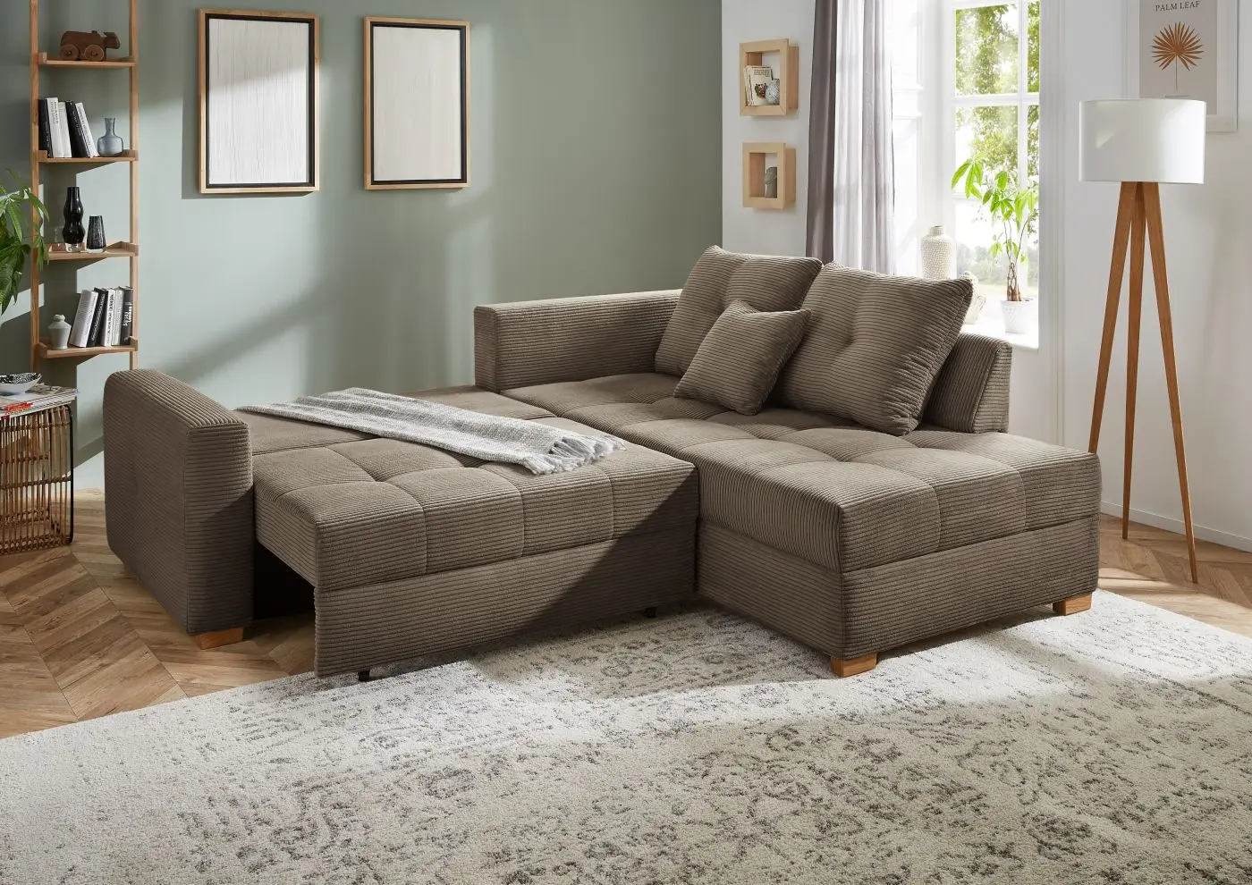 Wohnlandschaft Heidelberg Cord taupe