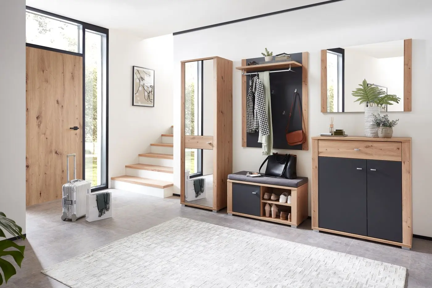Garderobenschrank Pablo Artisan Eiche