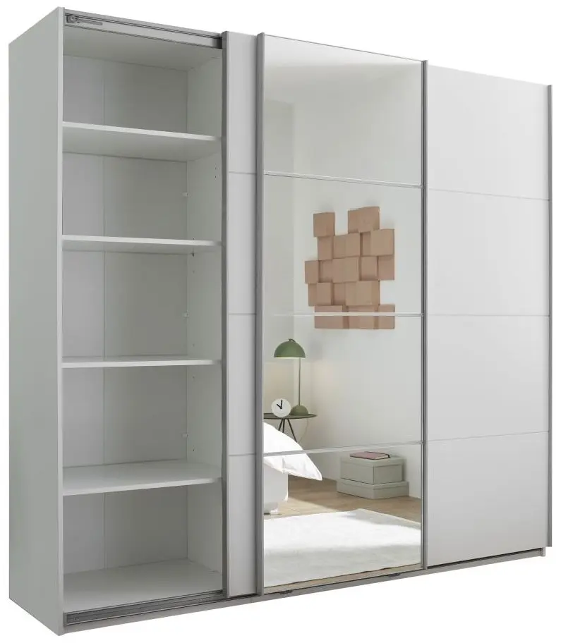 Schwebetürenschrank Carano weiß