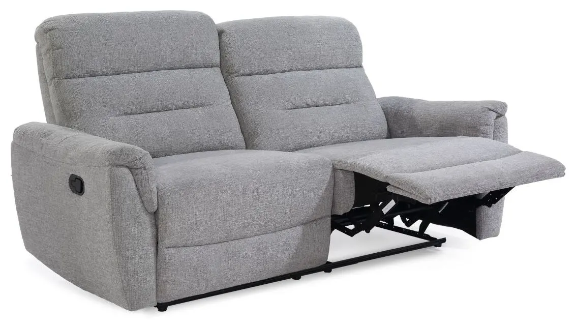 3-Sitzer Utah halbautomatische Relaxfunktion grau