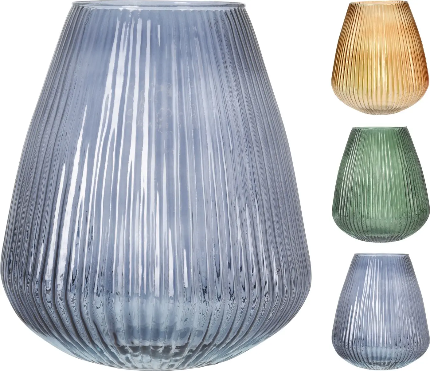 Vase mit Rillen
