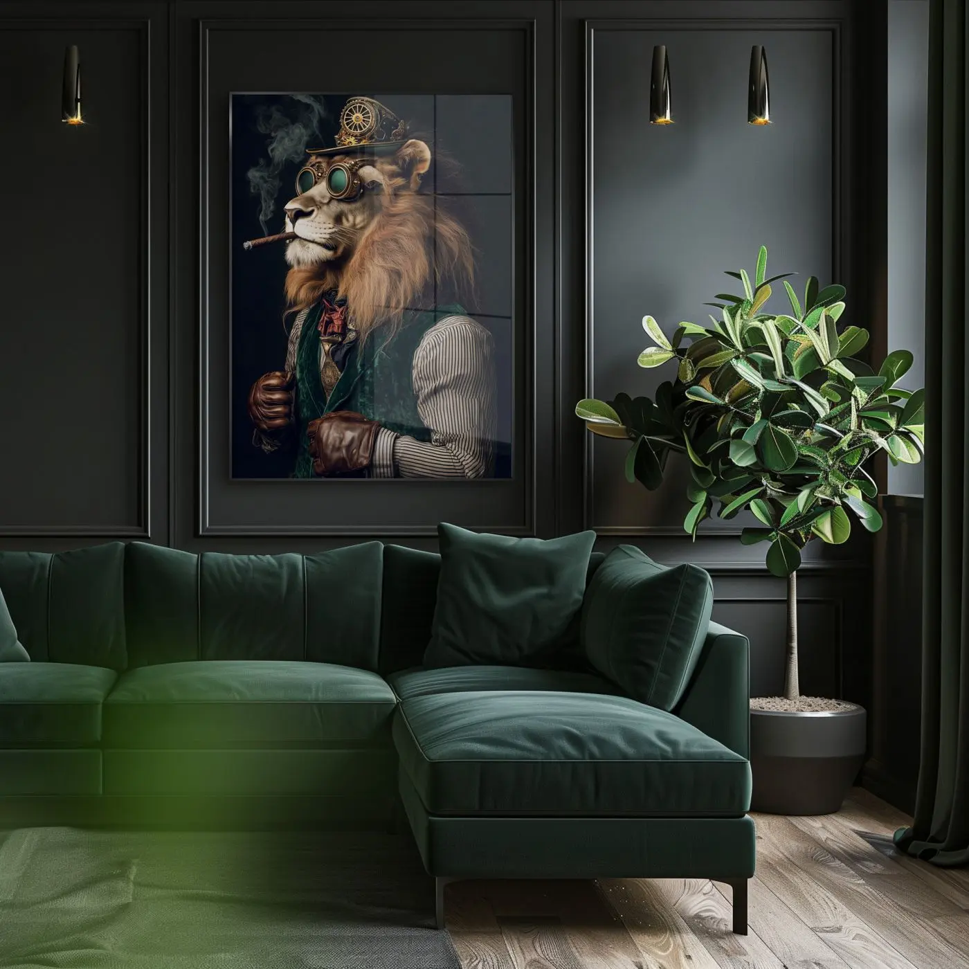 Glasbild Gregory 80 x 120 cm