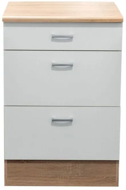 Unterschrank Andy 60 cm Sonoma Eiche/weiß Unterschrank Andy 60 cm Sonoma Eiche/weiß