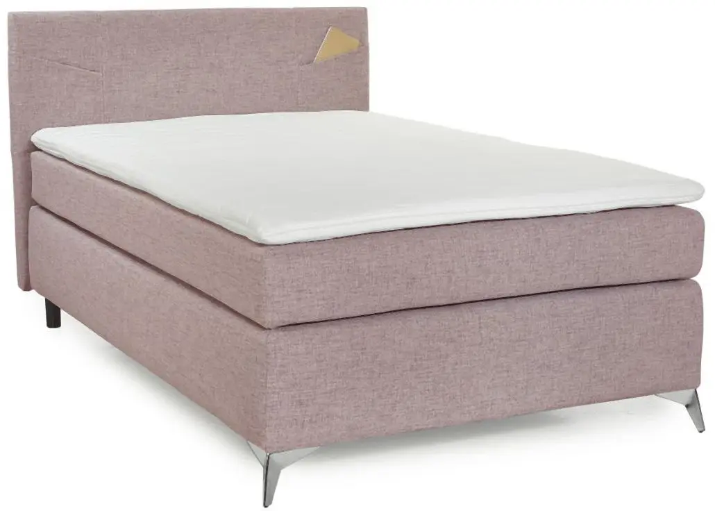 Boxspringbett Nora 120 x 200 cm rosa