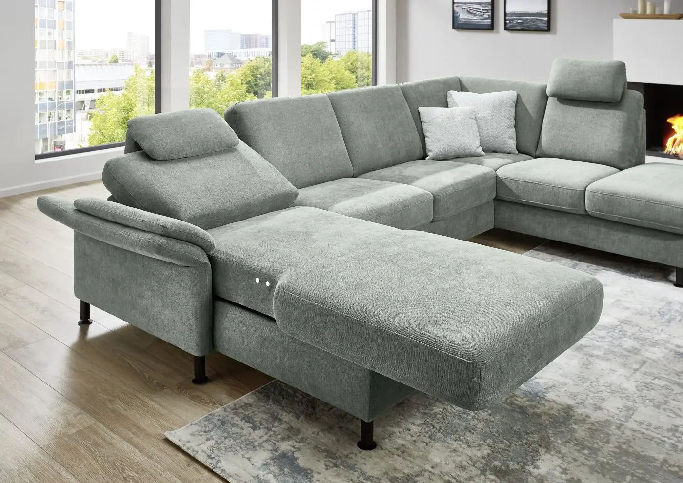 Wohnlandschaft couchliebe. LS404520 ice mit Zusatzfunktionen