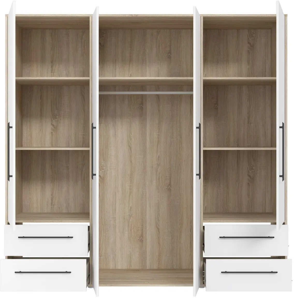 Drehtürenschrank Mokkaris 4-türig