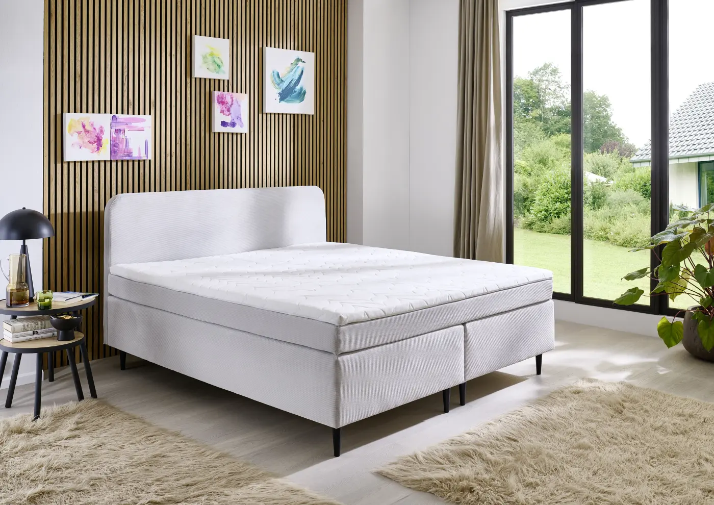 Boxspringbett Villach 180 x 200 cm silber