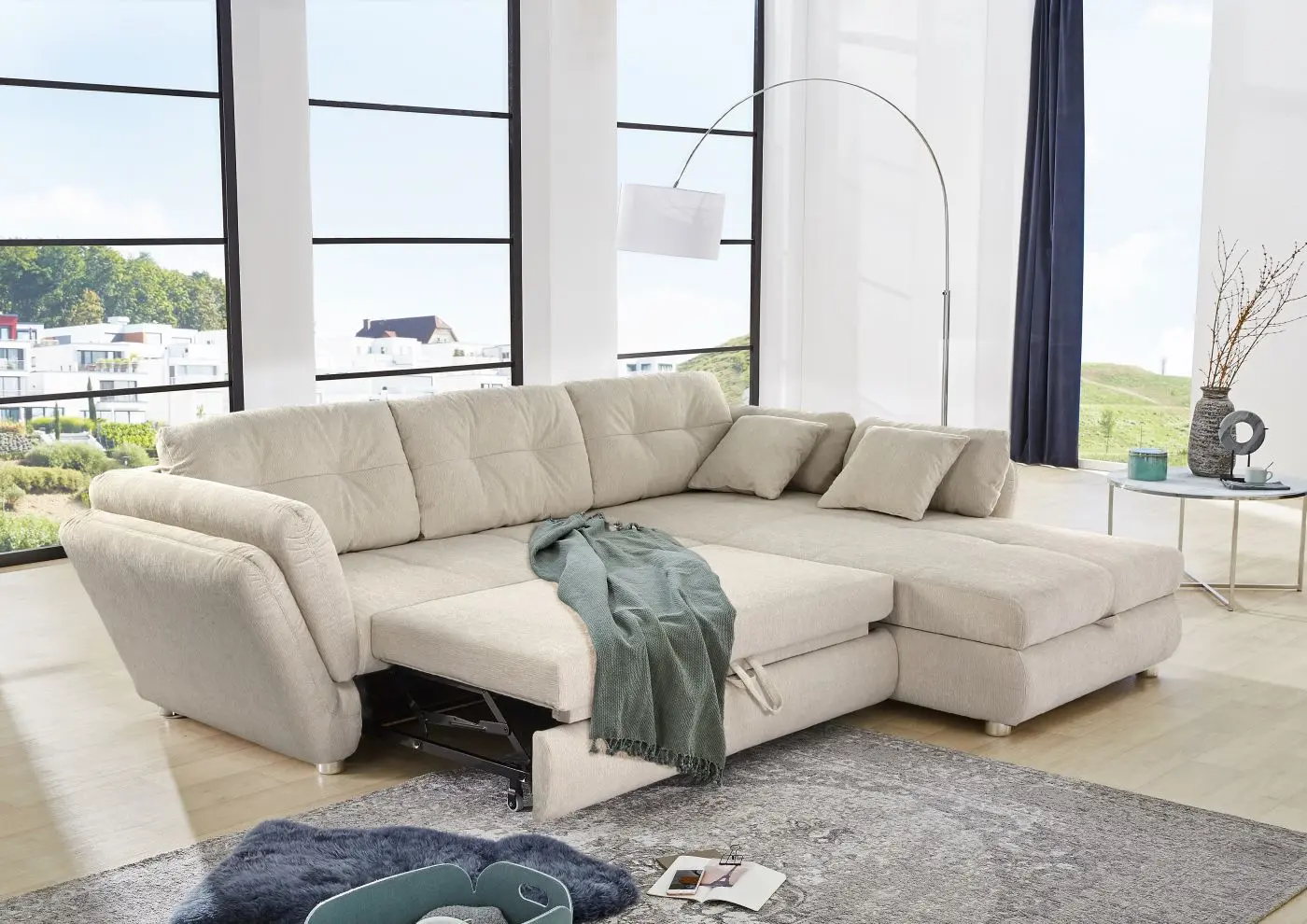 Wohnlandschaft Jengen Chenille beige