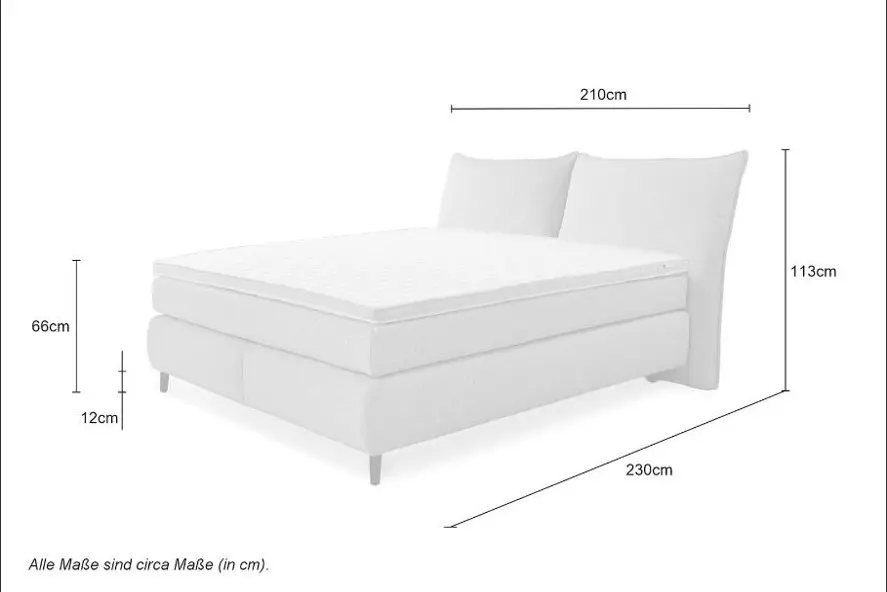 Boxspringbett Hacienda Mix 180 x 200 cm beige