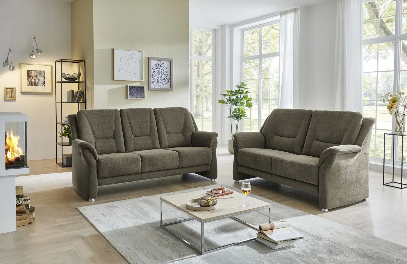 2,5-Sitzer couchliebe. LS404620 braun Basismodell