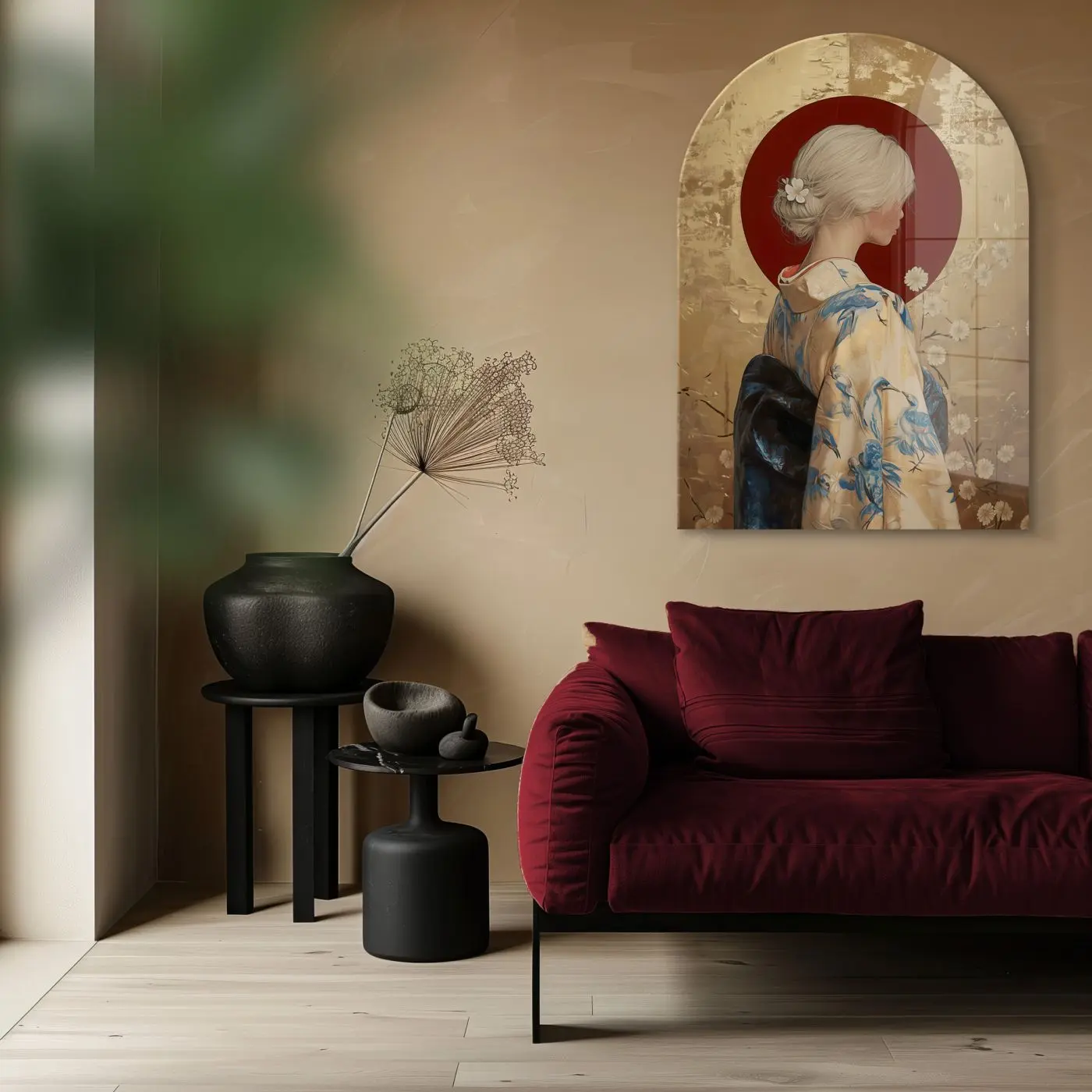Glasbild gebogen Rukia 70 x 100 cm