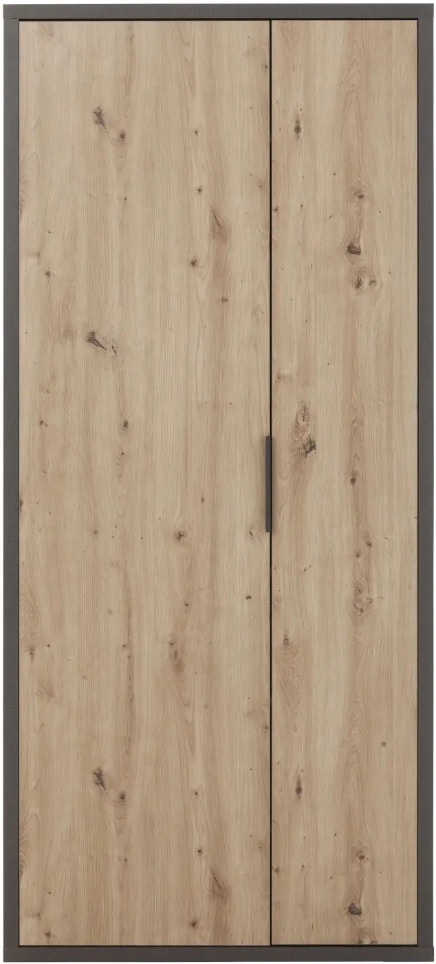 Garderobenschrank Segno steingrau / Artisan Eiche