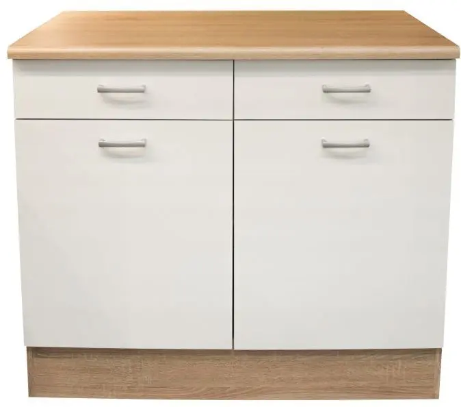 Unterschrank Andy 100 cm Sonoma Eiche/weiß